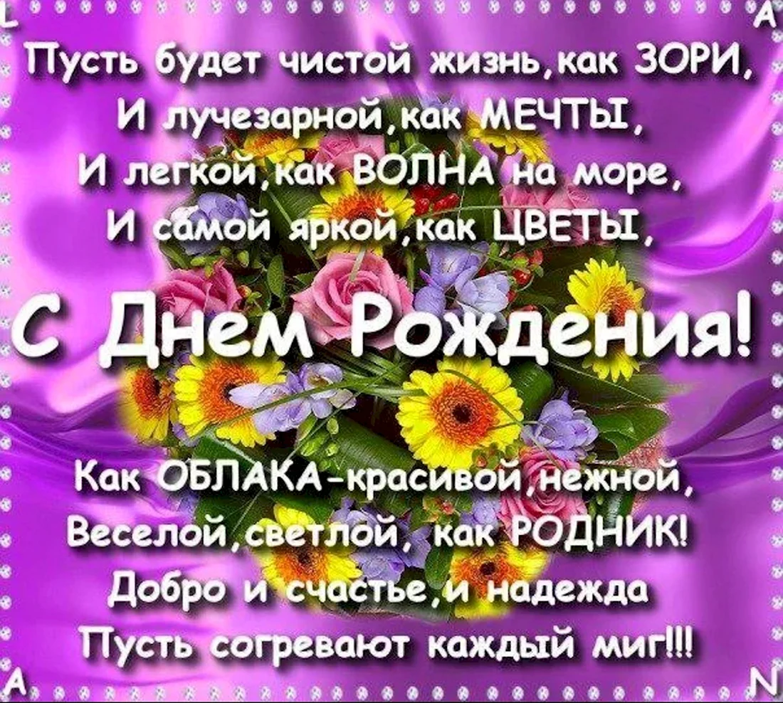 Поздравления с днём рождения. Открытка с поздравлением
