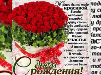 Поздравления с днём рождения. Открытка с поздравлением