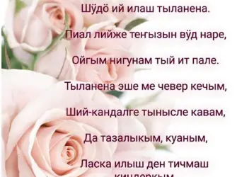 Поздравления с днём рождения на марийском языке. Открытка с поздравлением