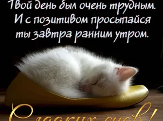 Пожелания спокойной ночи. Открытка с пожеланием