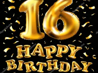 С 16 летием. Открытка с поздравлением