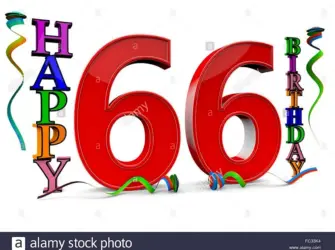 С 66 летием. Открытка с поздравлением