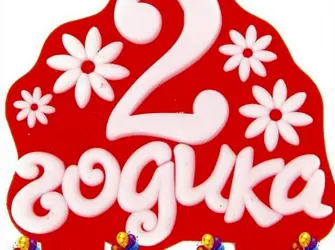 С днем рождения Аннушка 2 годика. Открытка с поздравлением