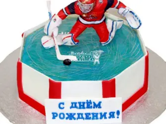 С днём рождения хоккеиста. Открытка с пожеланием