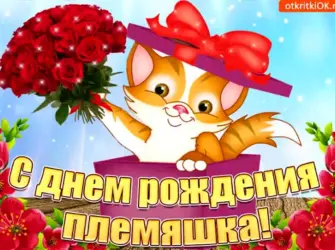 С днём рождения племяннице. Открытка с юбилеем. Поздравление с юбилеем