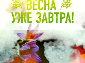 С последним днем зимы. Открытка с пожеланием