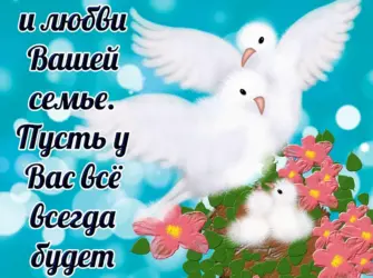Счастья вашей семье открытка