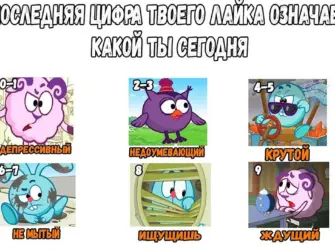 Смешарики в двух словах. Открытка с поздравлением