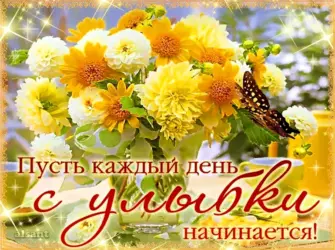Солнечного дня и отличного настроения. Открытка с пожеланием
