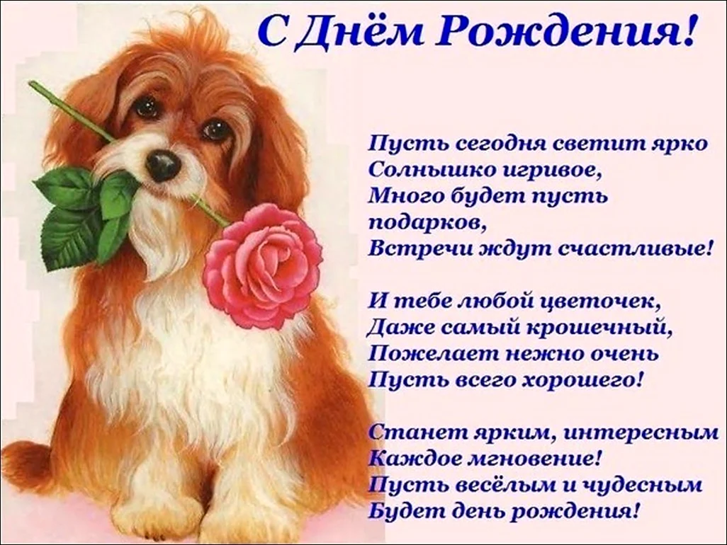 Стихи с днём рождения. Открытка с поздравлением