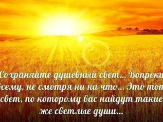 Цитаты про солнце. Открытка с поздравлением